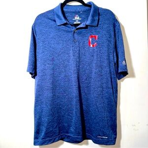 Cleveland Guardians Polo Shirt‎ Men Large Majestic Cool Base Blue Baseball